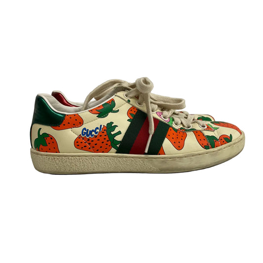 Tenis Gucci Estampa Morangos Tam 33,5 Br