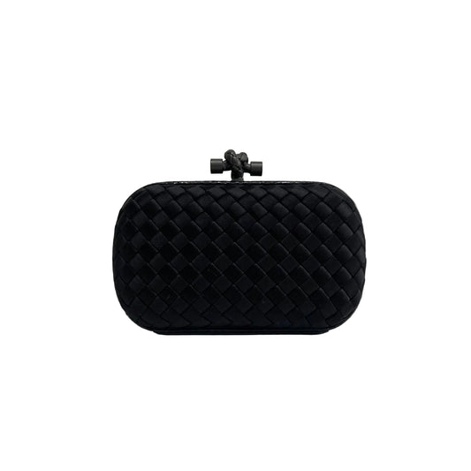 Clutch Bottega Veneta Intrecciato Preto Croco