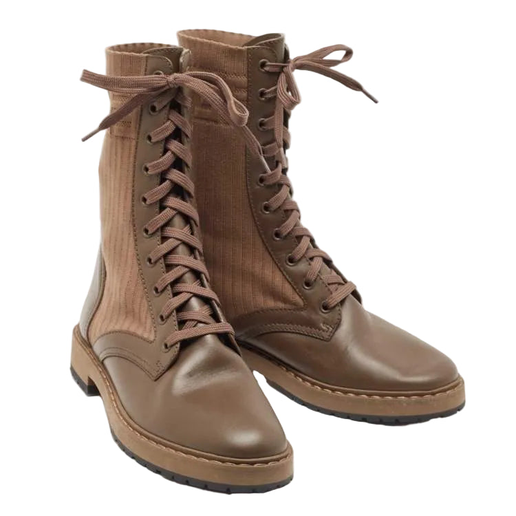 Bota Fendi Rockoko Marrom Tam 37,5 Br