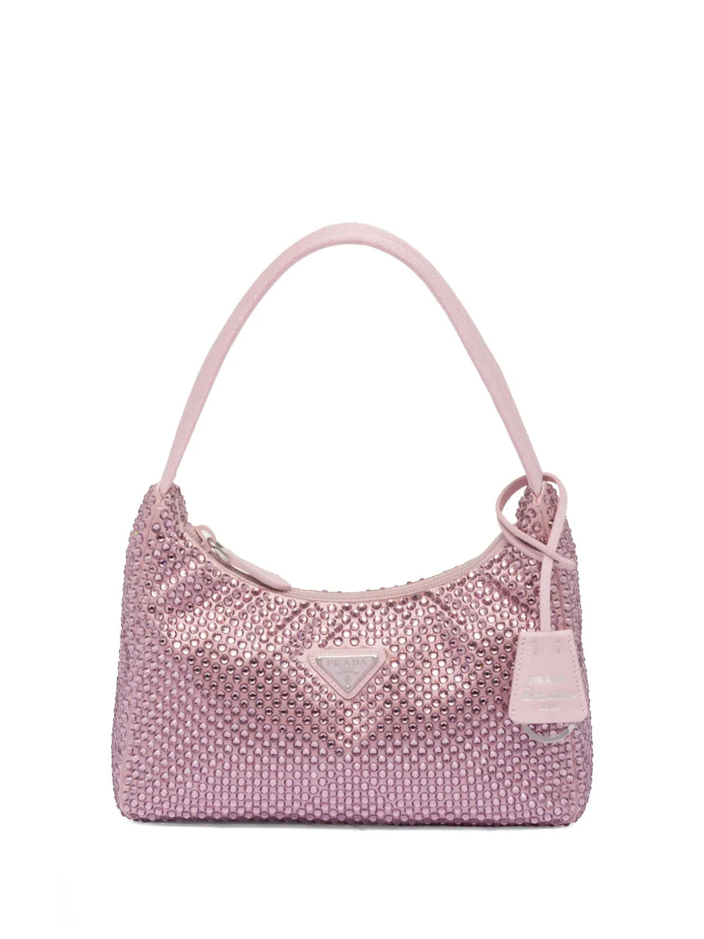 Bolsa Prada Re- Edition 2000 Com Cristais Rosa