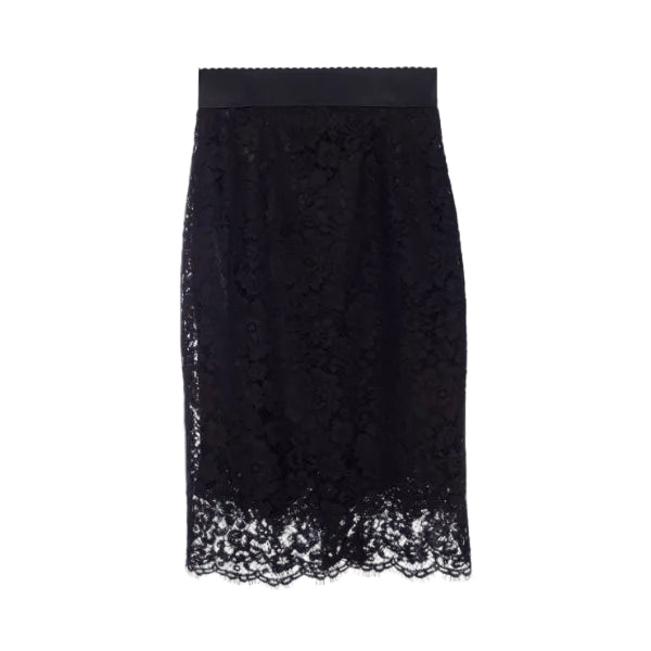 Saia Dolce&Gabbana Preta Renda Tam 38 BR