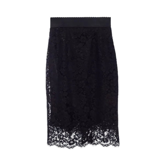 Saia Dolce&Gabbana Preta Renda Tam 38 BR