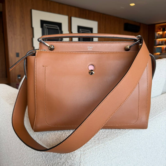Bolsa Fendi Dotcom Marrom