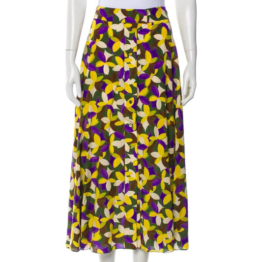 Saia Carolina Herrera Amarela e Roxo Tam 40 BR