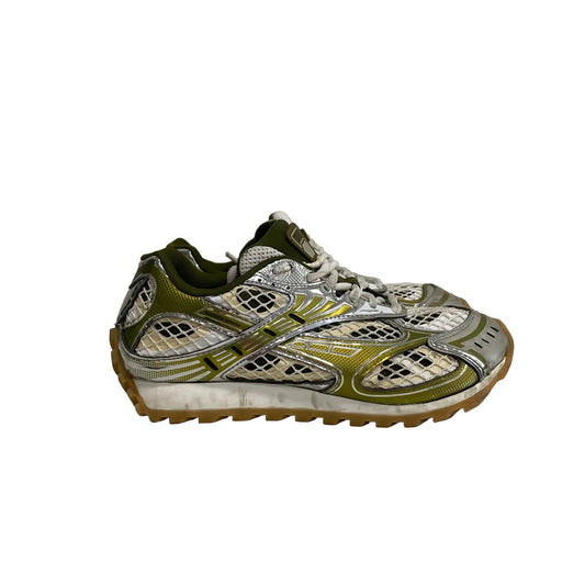 Tenis Bottega Veneta Verde e Prata Tam 35 Br