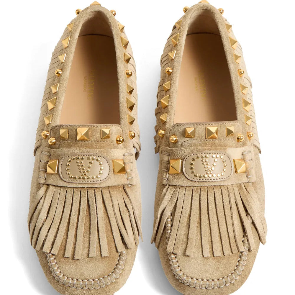 Mocassim Valentino Garavani Plaster Caster Bege Tam. 35 Br