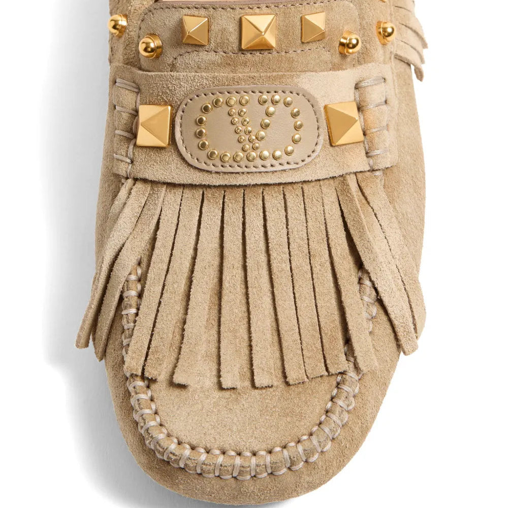 Mocassim Valentino Garavani Plaster Caster Bege Tam. 35 Br