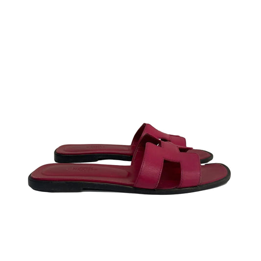 Rasteirinha Hermès Oran Rosa Tam 35,5 Br