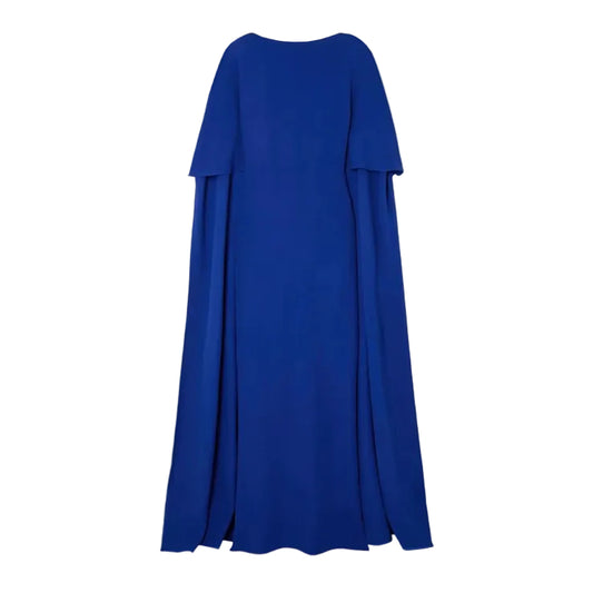 Vestido Valentino Com Capa Azul Tam 42 Br