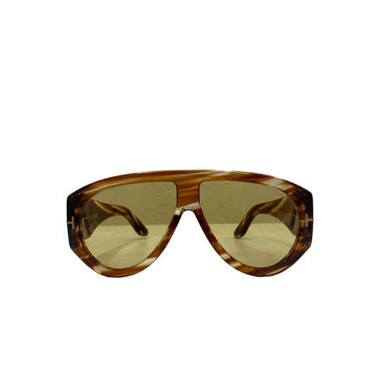 Oculos Tom Ford Bege e Marrom Grande