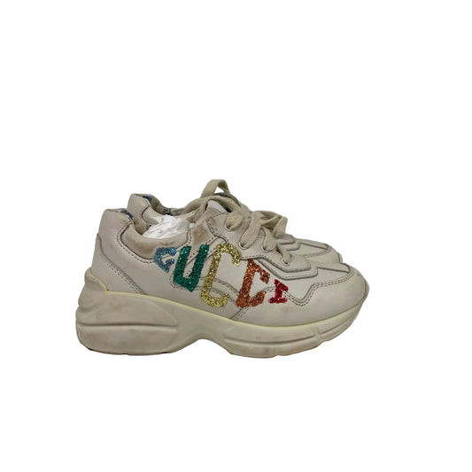 Tênis Gucci Rhyton Glitter Logo Infantil Tam 23 Br