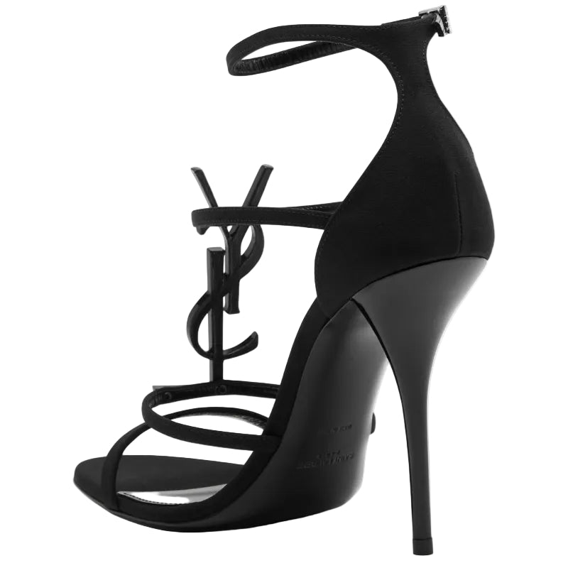 Sandalia Cassandra Preto Tecido Tam 38 Br