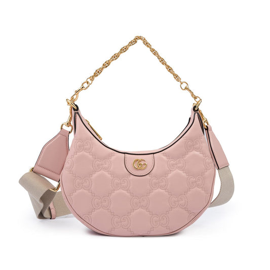 Bolsa Gucci GG Marmont em Couro Rosa Claro