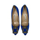 Scarpin Manolo Blahnik Azul Pedraria Tam 34 BR