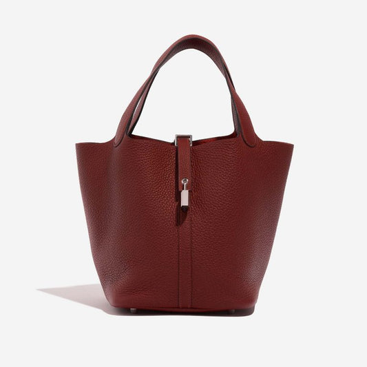 Bolsa Hermès Picotin Lock 18 Togo Rouge