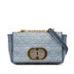 Bolsa Christian Dior Cannage Caro Denim Azul