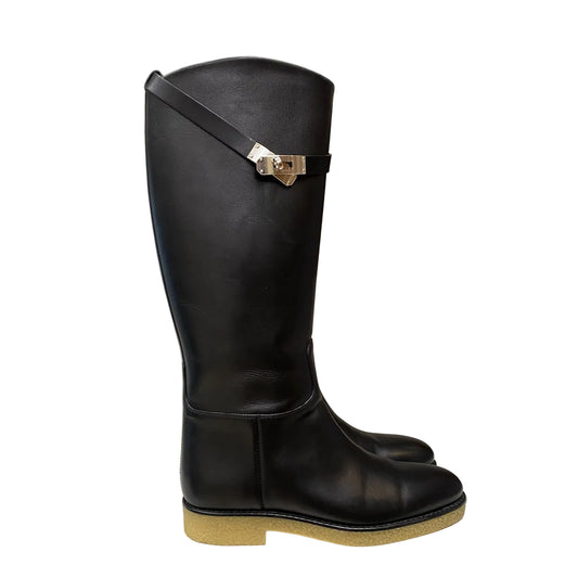 Bota Hermés Preta Tam 37 BR