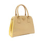 Bolsa Prada Pyramid Saffiano Vernice Bege Média