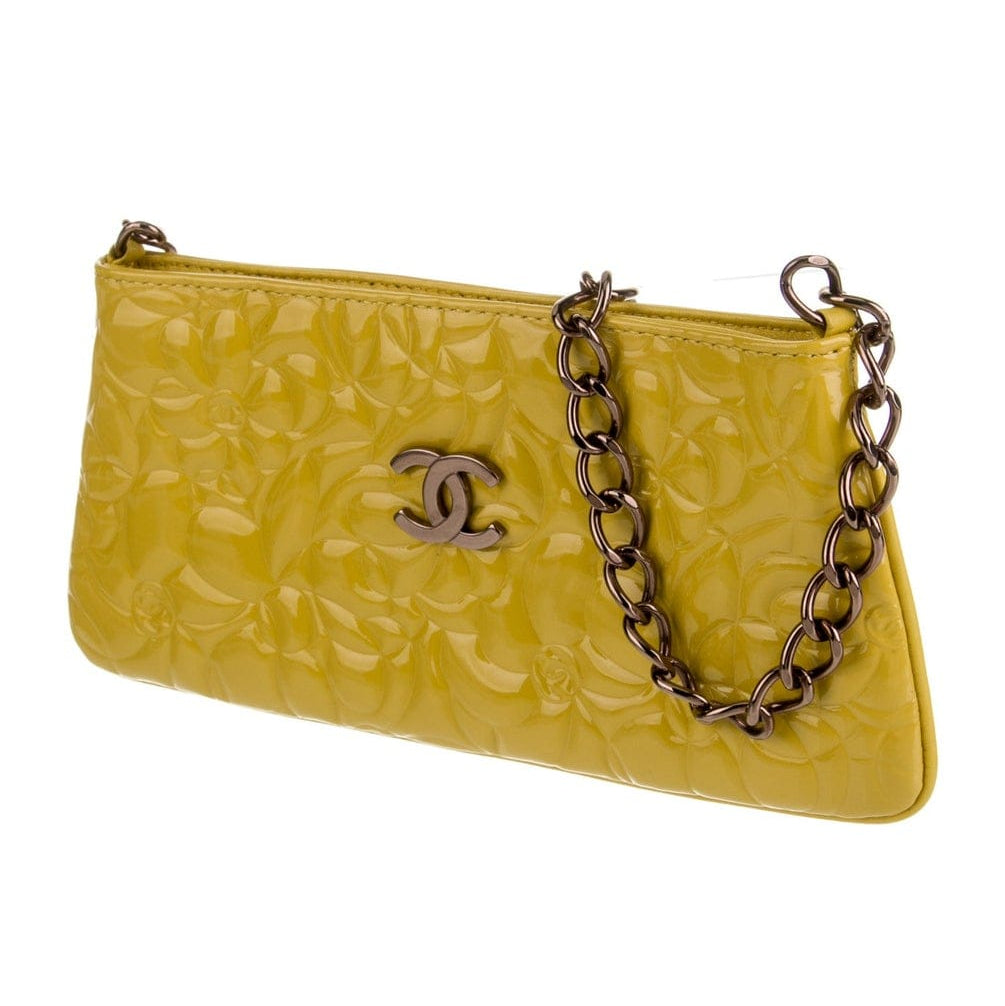 Bolsa Chanel Camellia Chain Amarela