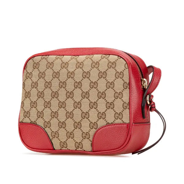 Bolsa Gucci Bree GG Canvas Vermelha e Marrom