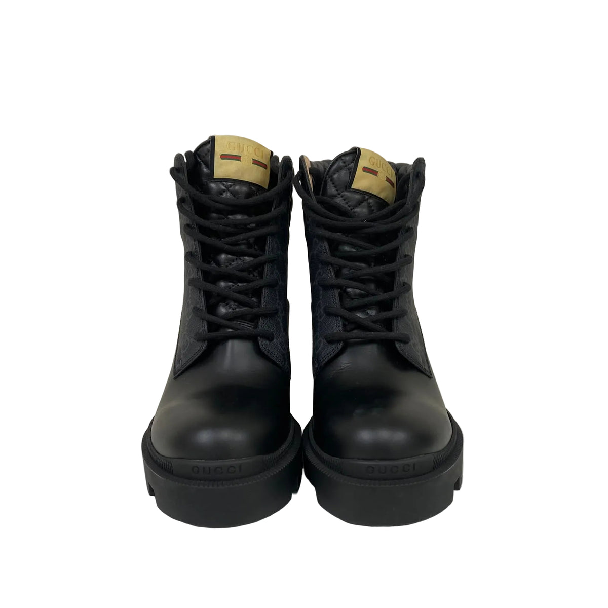 Bota Gucci GG Supreme Preta Salto Tam 36 BR