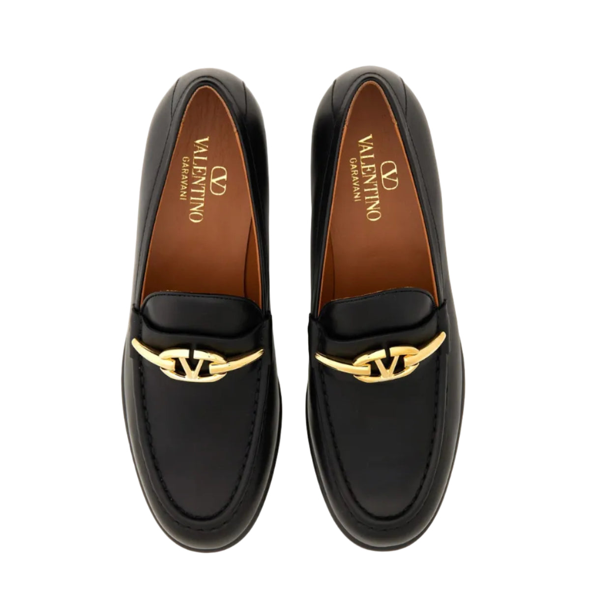 Mocassim Valentino Couro Preto Tam 37 Br