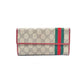 Carteira Gucci Monograma Marrom e Bege