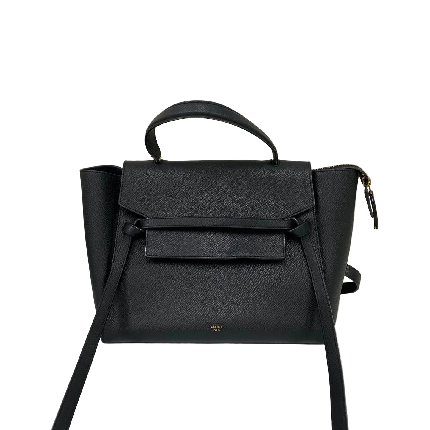 Bolsa Celine Belt Bag Couro Preta