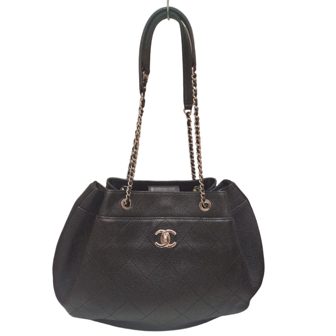 Bolsa Chanel Em Couro Preto Média