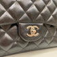 Bolsa Chanel Classic Jumbo Flap Preta Ferragem Prata