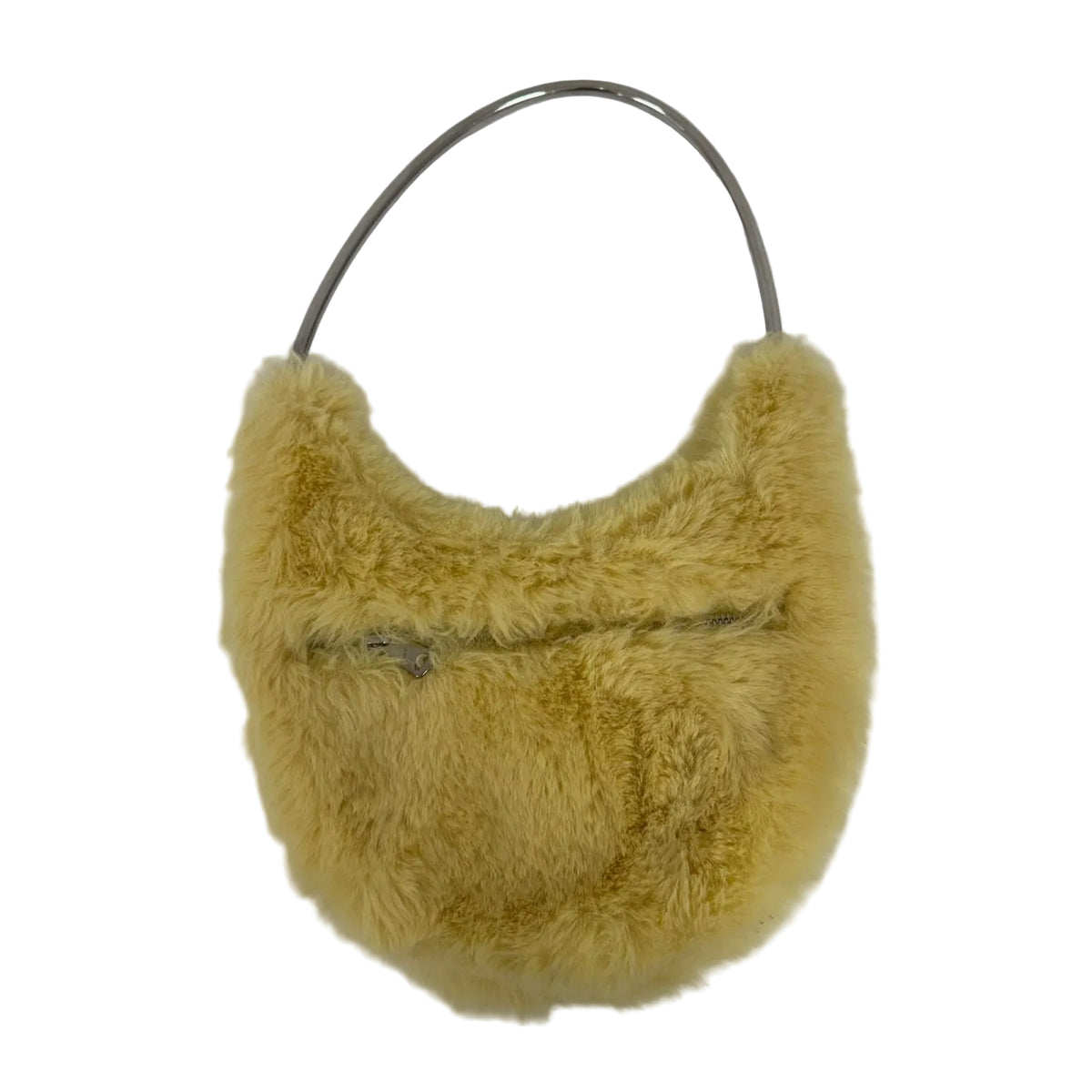 Bolsa Coperni Faux Fur Ring Swipe Bag Amarela