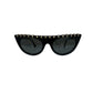Óculos Valentino Preto Com Spikes Dourados