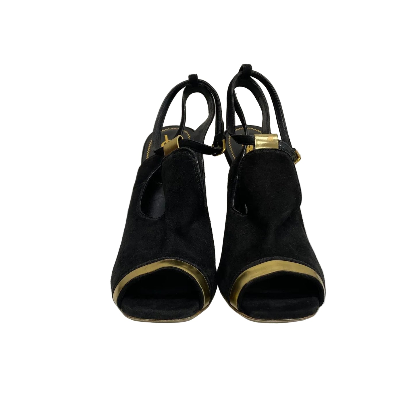 Sandalia Saint Laurent Camurça Preto Tam 36,5 Br