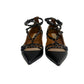 Scarpin Valentino Baixo Preto e Bege Tam 34 Br