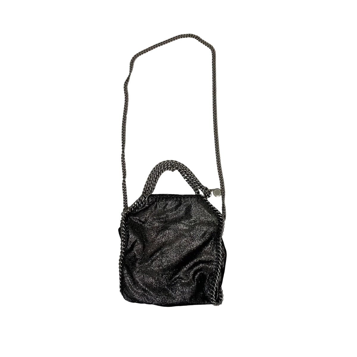 Bolsa Stella McCartney Falabella Preta Com Glitter