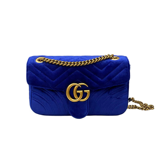 Bolsa Gucci GG Marmont Matelassê Azul