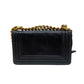 Bolsa Chanel Boy Preta e Dourado