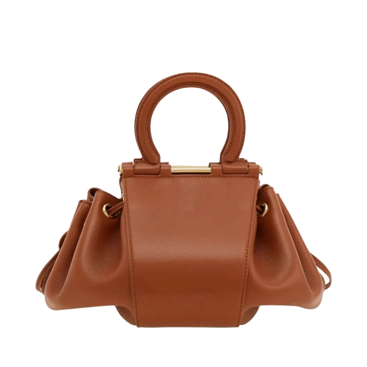Bolsa Ferragamo Gancini Bucket Bag marrom