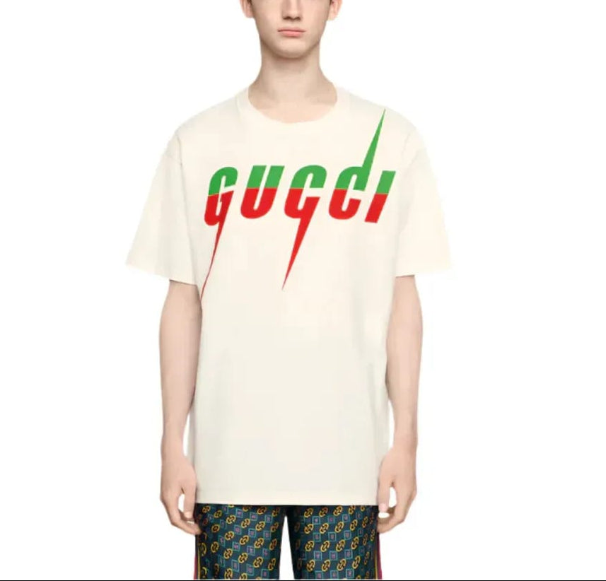 Camiseta Gucci Estampa Logo Off White Tam M BR