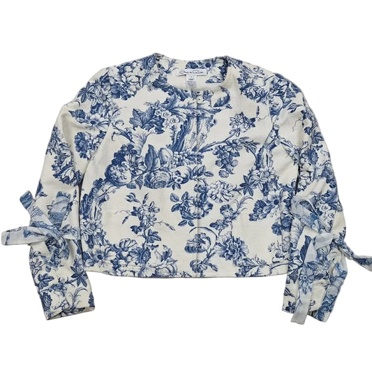 Casaco Oscar de La Renta Azul e Branco Tam 38 BR