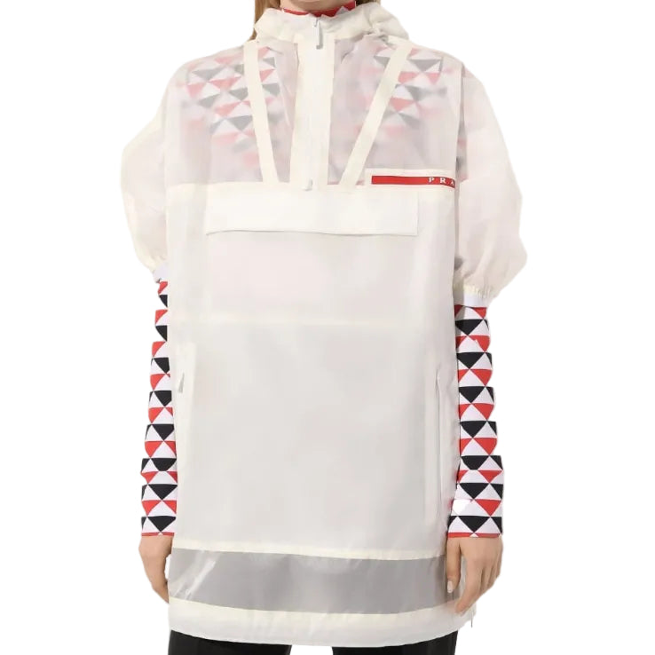 Jaqueta Prada Ripstop Hooded Branco Tam P BR