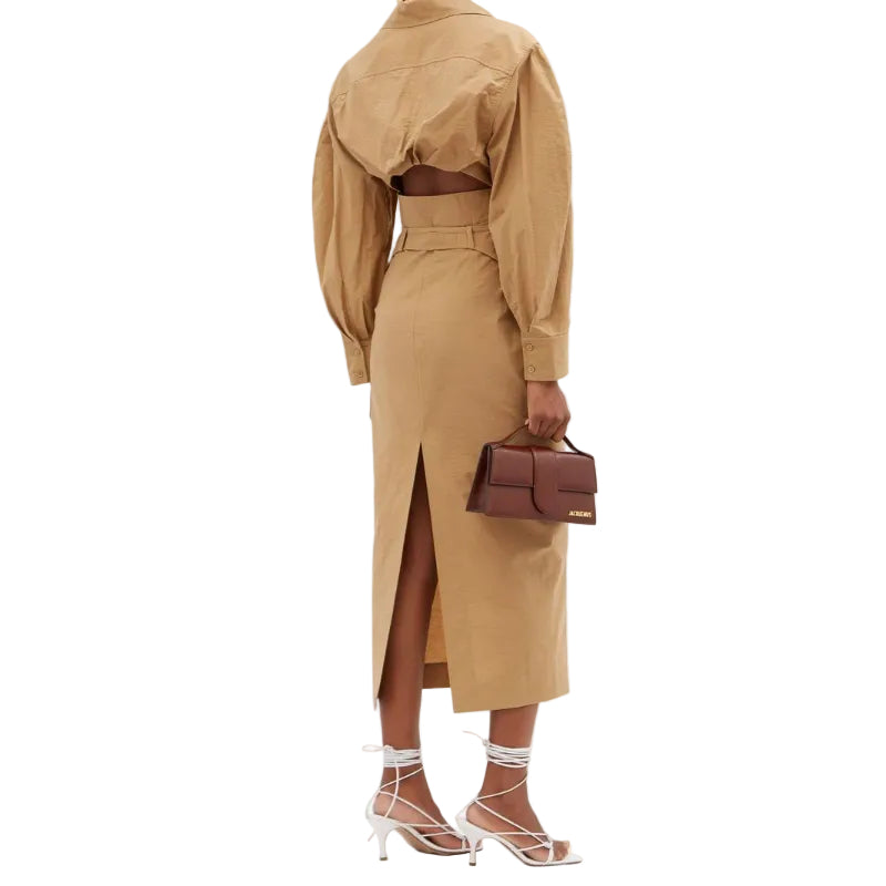 Vestido Jacquemus Bege Recortes Tam 36 Br