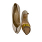 Scarpin Charlotte Olympia Branco com Dourado Tam 34 BR