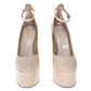 Sapato Valentino Tan-Go Plataform Pump Creme Tam. 36 Br