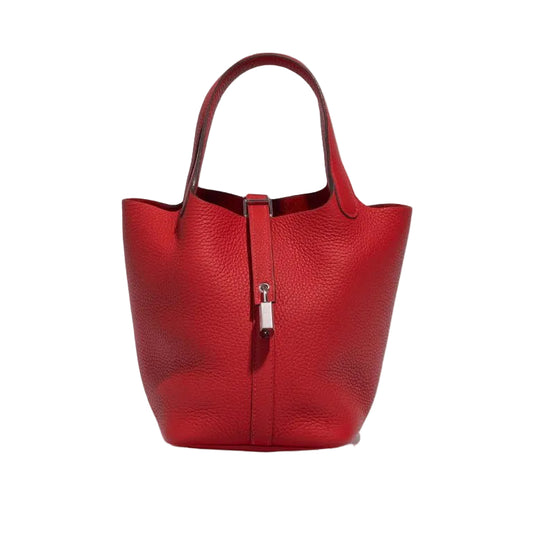 Bolsa Hermès Picotin Lock 18 Togo Rouge