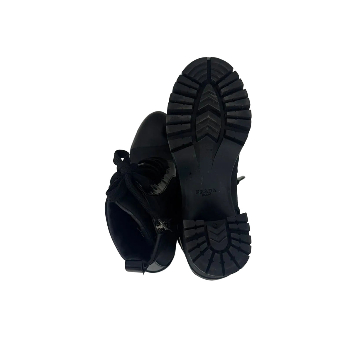 Bota Prada Nylon e Couro Preta Tam 36,5 Br