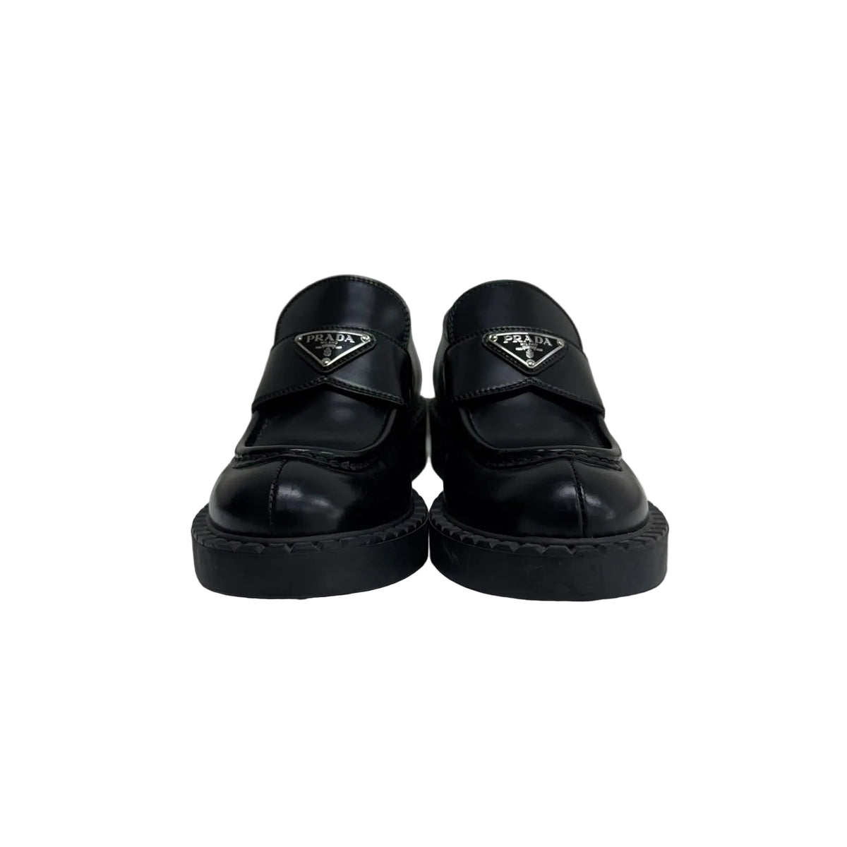 Mocassim Prada Preto Detalhe Logo Tam 37 Br