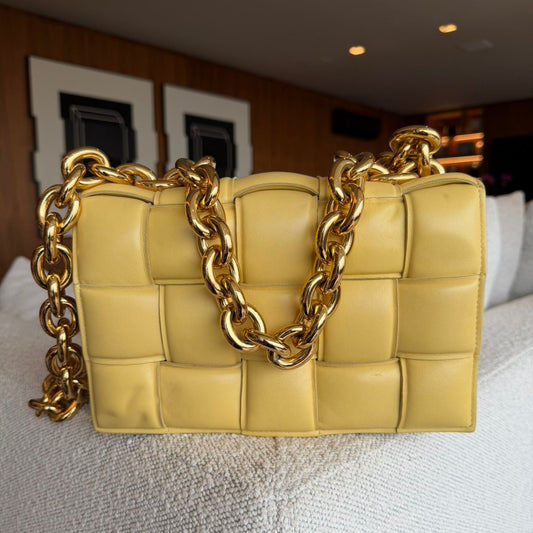 Bolsa Bottega Veneta Cassete Amarela