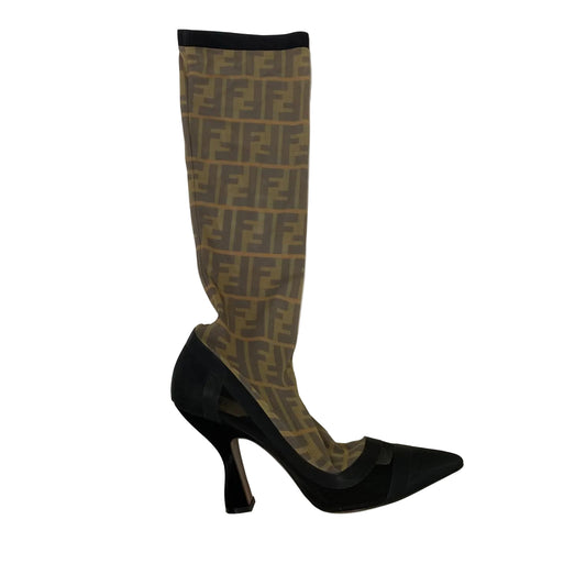 Bota Fendi Cano De Tecido Verde Tam 37 BR