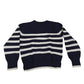 Suéter Aqua x Kerri Rosenthal Listrado Azul Marinho e branco Infantil Tam 7 Anos